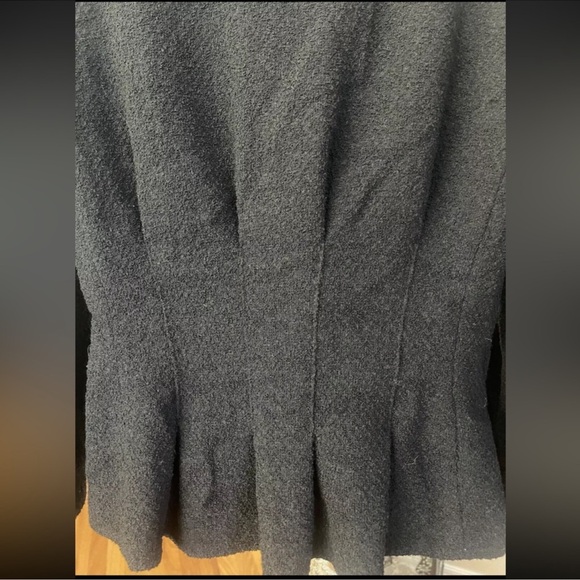 Moschino Cheap and Chic Y2K Black Wool Blazer Ruffle Collar Statement Jacket - Picture 3 of 7